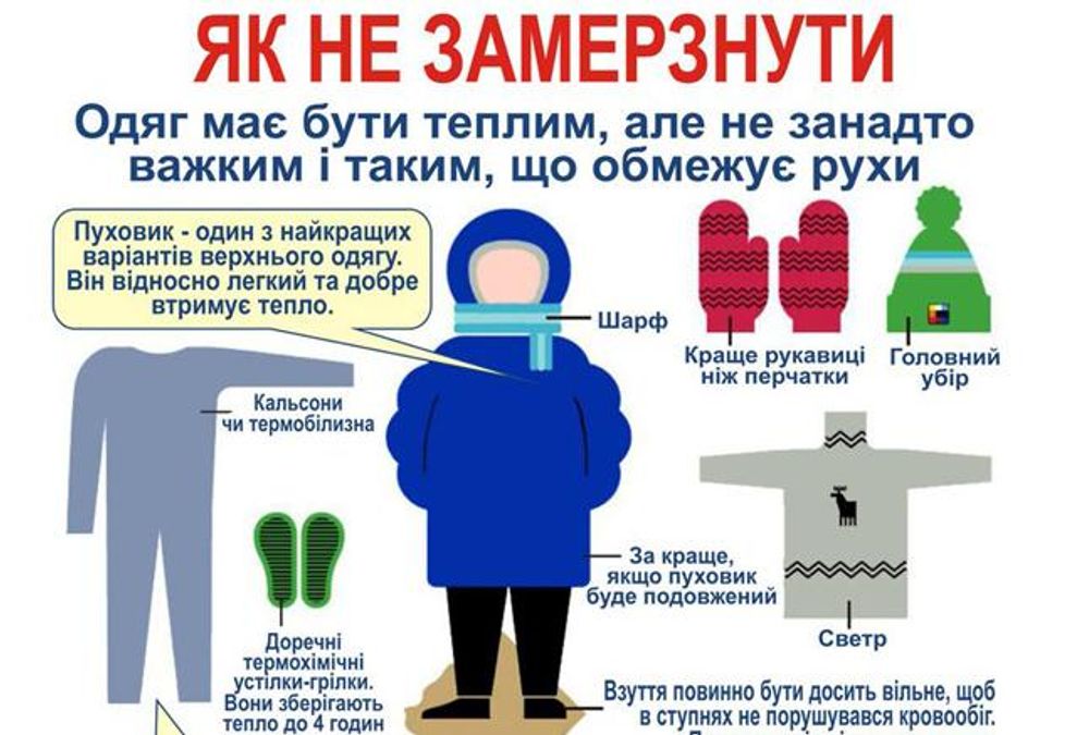 Як не замерзнути взимку на вулиці - поради від рятувальників