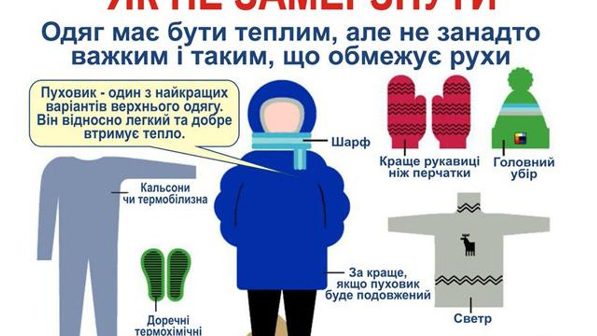 Як не замерзнути взимку на вулиці - поради від рятувальників Як не замерзнути взимку на вулиці - поради від рятувальників