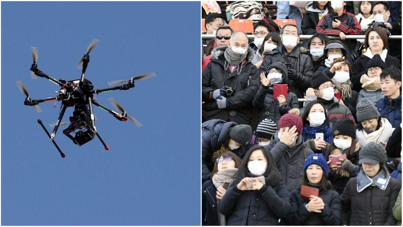 В Китае дроны предупреждают о коронавирусе: один накричал на женщину без маски – видео