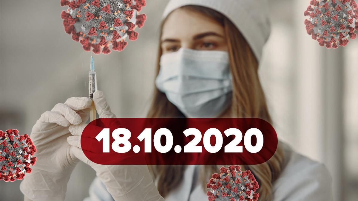 Коронавірус Україна, статистика 18 жовтня 2020: статистика, новини 
