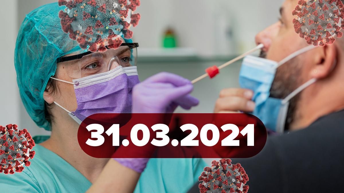 Коронавірус Україна, новини 31 березня 2021 – статистика