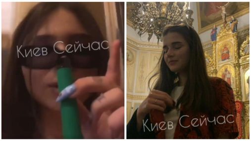 В церкви в Киеве девушки задували свечи, курили вейп и распивали алкоголь – видео