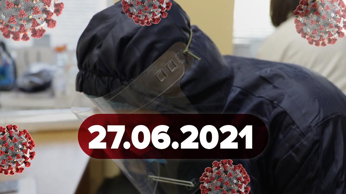 Коронавірус Україна, новини 27 червня 2021 – статистика