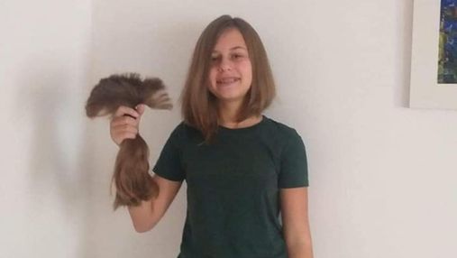Школярка з Іспанії пожертвувала своїм волоссям заради онкохворої дівчинки з Львівщини