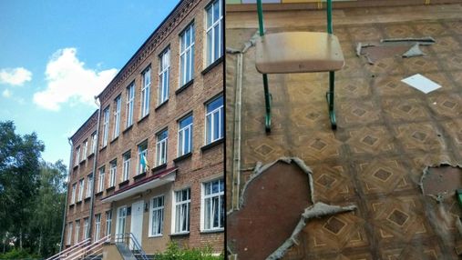 Одна дитина вже травмувалася: у школі Києва конфлікт через дірявий лінолеум у класі
