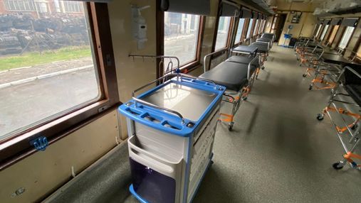 Мінігоспіталь на колесах: в Україні вперше запустили медичний потяг 