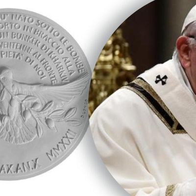 Монетний двір Ватикану випустив пам'ятну срібну медаль, присвячену Україні